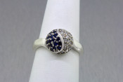 14k diamond and blue sapphire ring