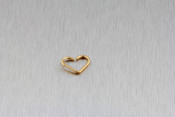 14k 3D heart earring