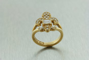 14k diamond Fleur de lis