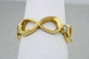 14k Infinity Ring with DIamonds