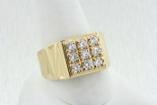 14k 9 Stone Diamond Ring