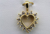 14k diamond heart