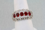 14k ruby and diamond ring