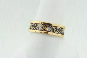 14k two toned diamond band