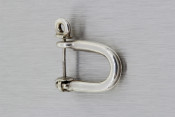 Silver stirrup earring