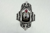 Black Pearl Gothic Lamp Ring