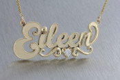 14k and diamond nameplate front
