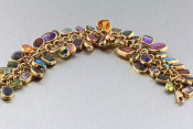 14k Yellow Multi-Colored Gemstone Bracelet