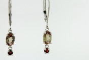 lever back drop gemstone earrings