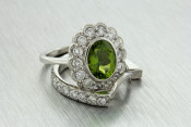 Tsavorite Garnet wedding set