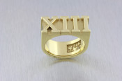 14k roman numeral 13 ring XIII