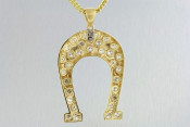 diamond and gold horseshoe back