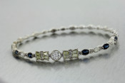 14k white gold custom tennis bracelet