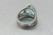 Platinum and Paraiba Tourmaline Wedding Set