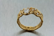 14k and diamond fashion ring 