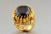 18k Black Diamond Ring