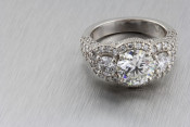 Platinum diamond ring